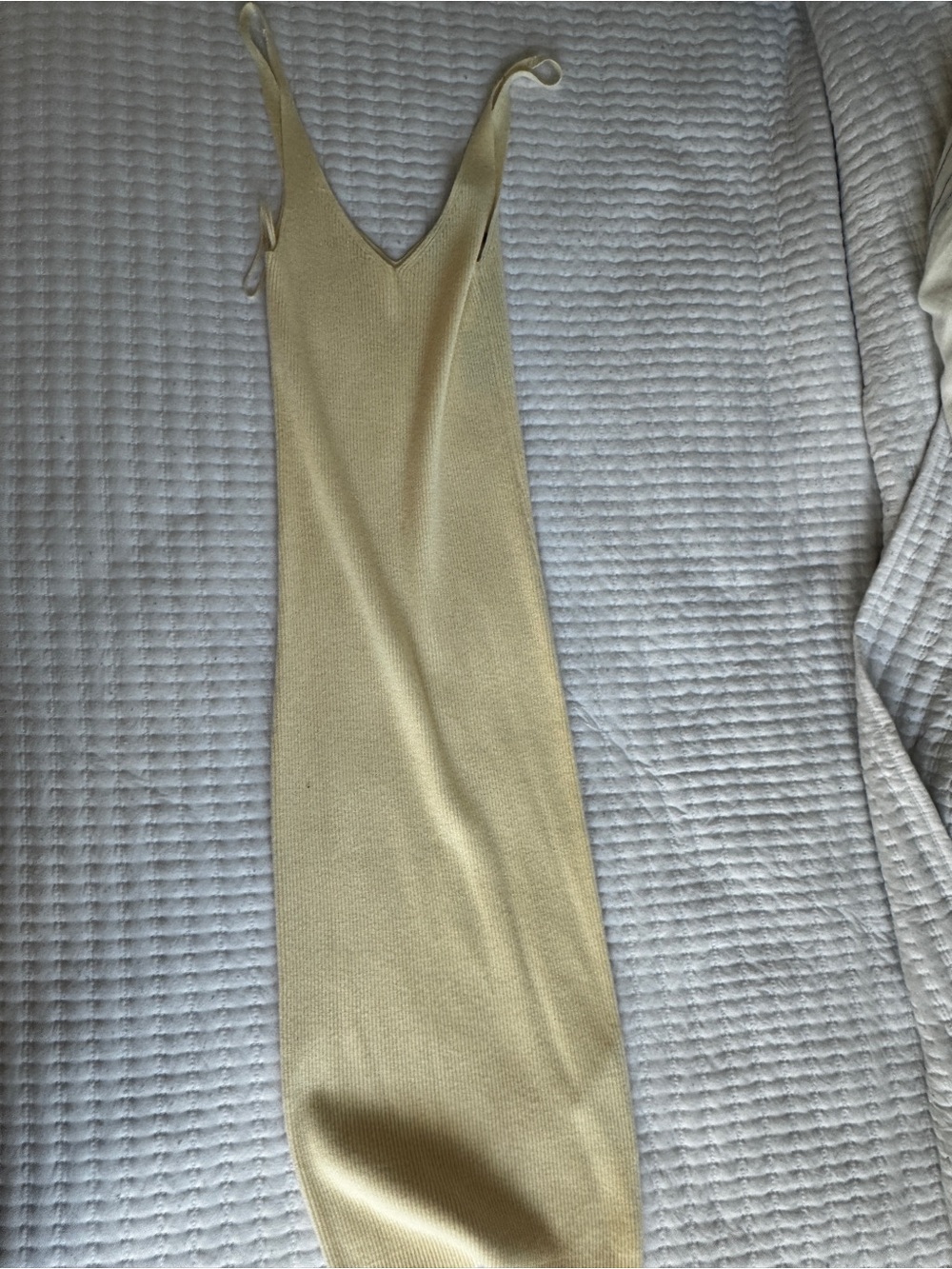 Vero Moda Cream V-Neck Midi Slip Dress